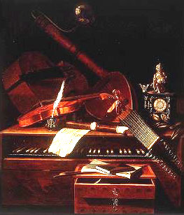 Still Life with Musical Instruments,Pieter Van Roestraten (1630 - 1700 London) Gemeentemuseum, The Hague
