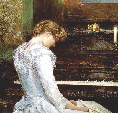 Childe Hassam, The
                                Sonata, 1893.